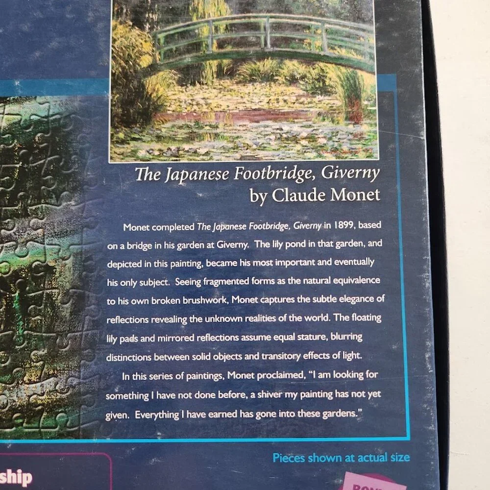 2000 Piece Japanese Footbridge Jigsaw Puzzle Claude Monet Buffalo Games 38